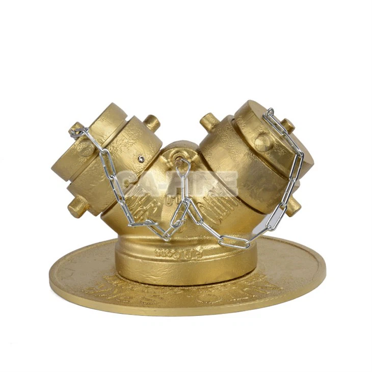 2 Port All Copper Water Distributor Durable Threaded Manifold For Water Supply System